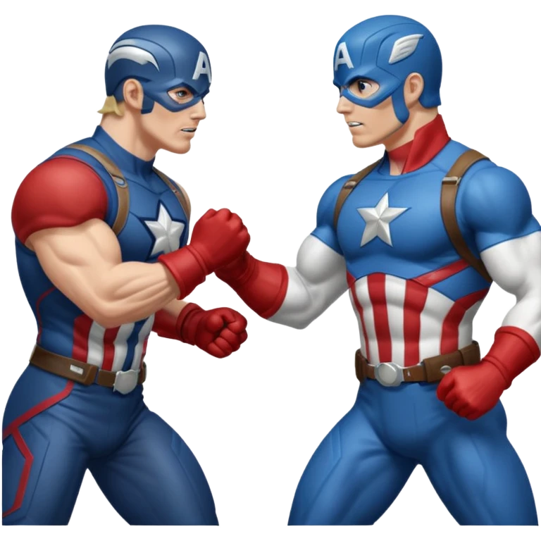 fight between two captain America   emoji