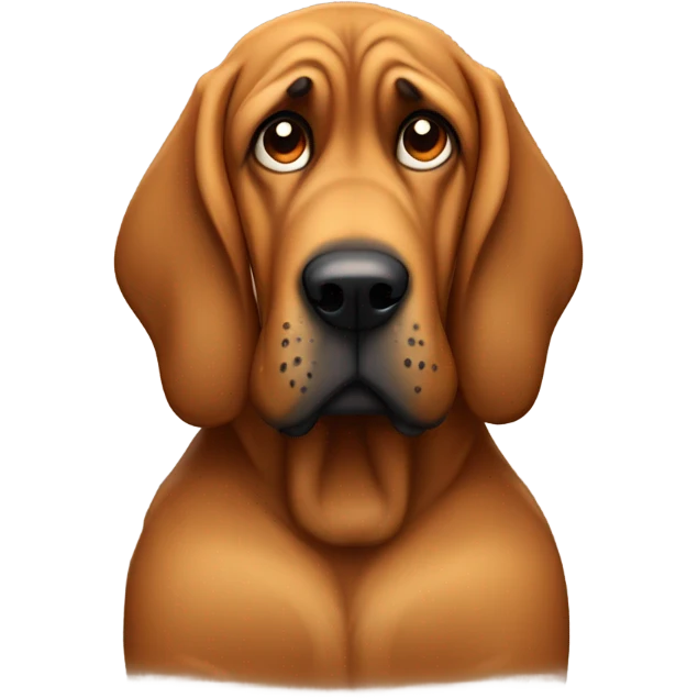 Disappointed Bloodhound dog with folded arms. emoji