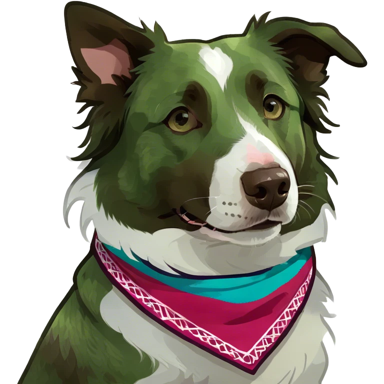 Border collie chocolate merle  emoji