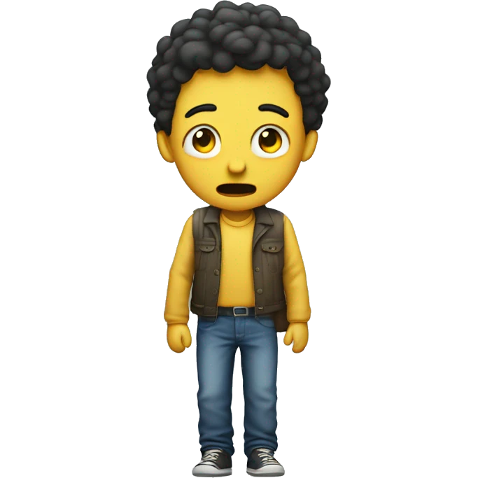 personw ith fear of height emoji