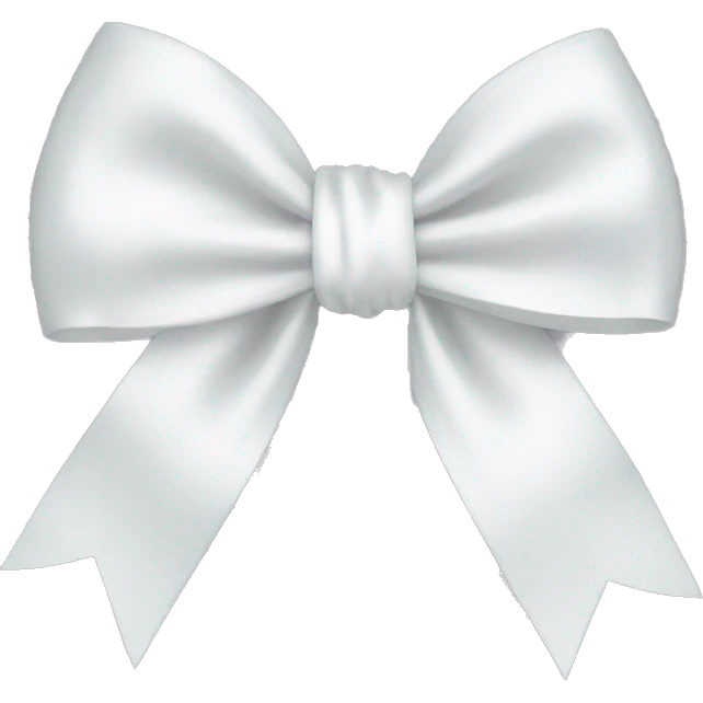 white satin bow emoji