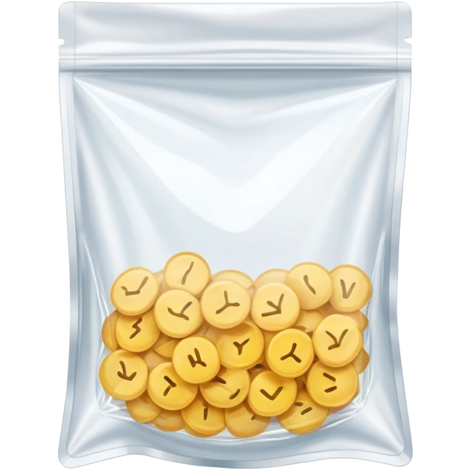 completely empty transparent ziplock bag emoji