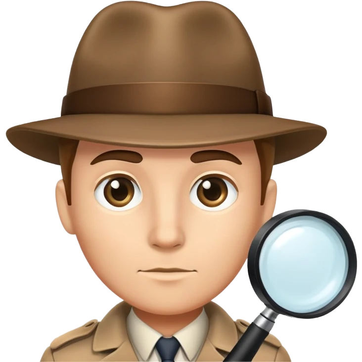 Detective with a magnifying glass emoji