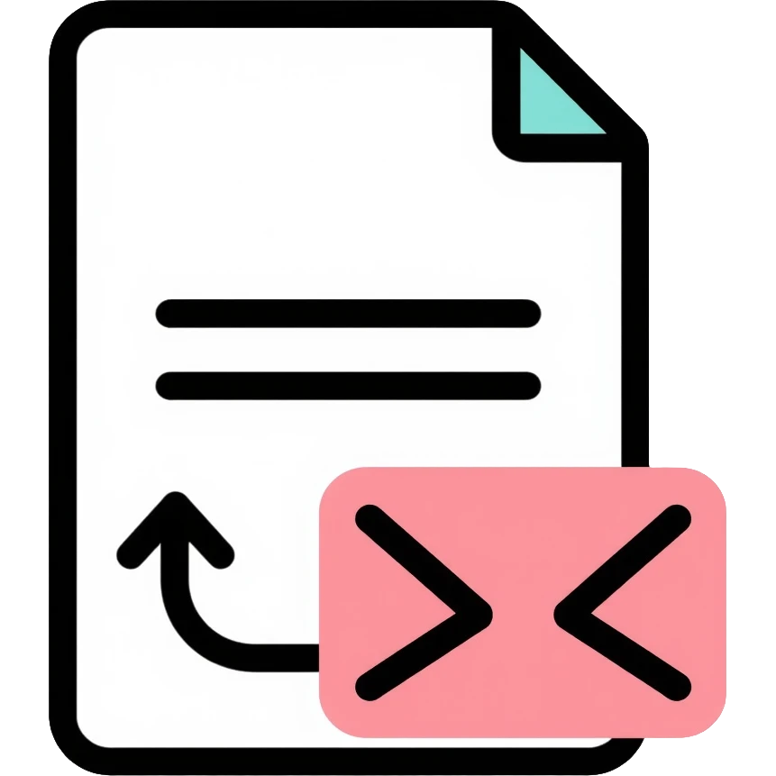 A document with a return arrow, representing a return policy emoji