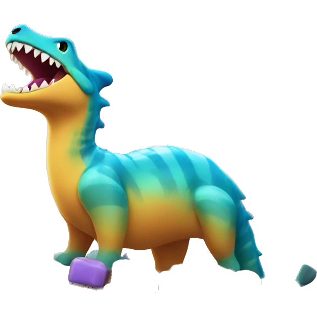 Leopleurodon on candy mountain emoji