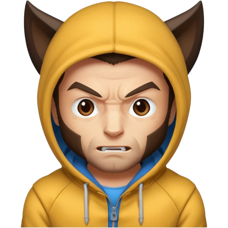 Wolverine with a hoodie  emoji