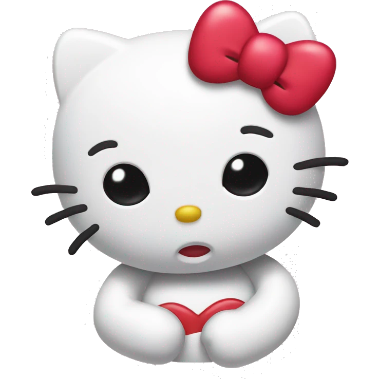 Hello kitty giving a kiss emoji