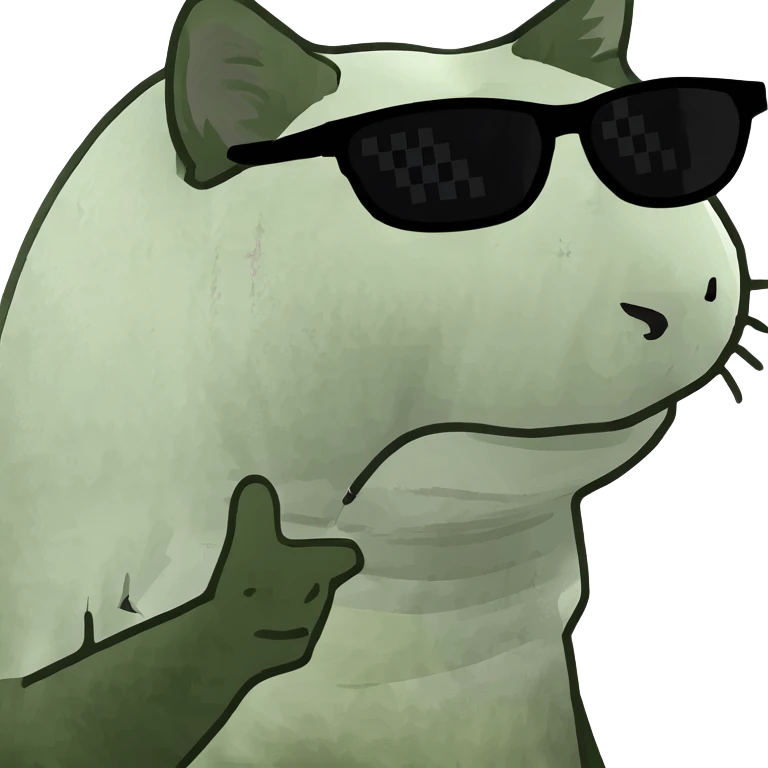 Cat with sunglasses emoji