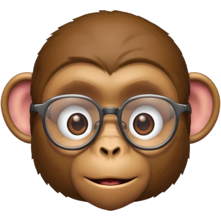 monkey with glasses and shirt emoji