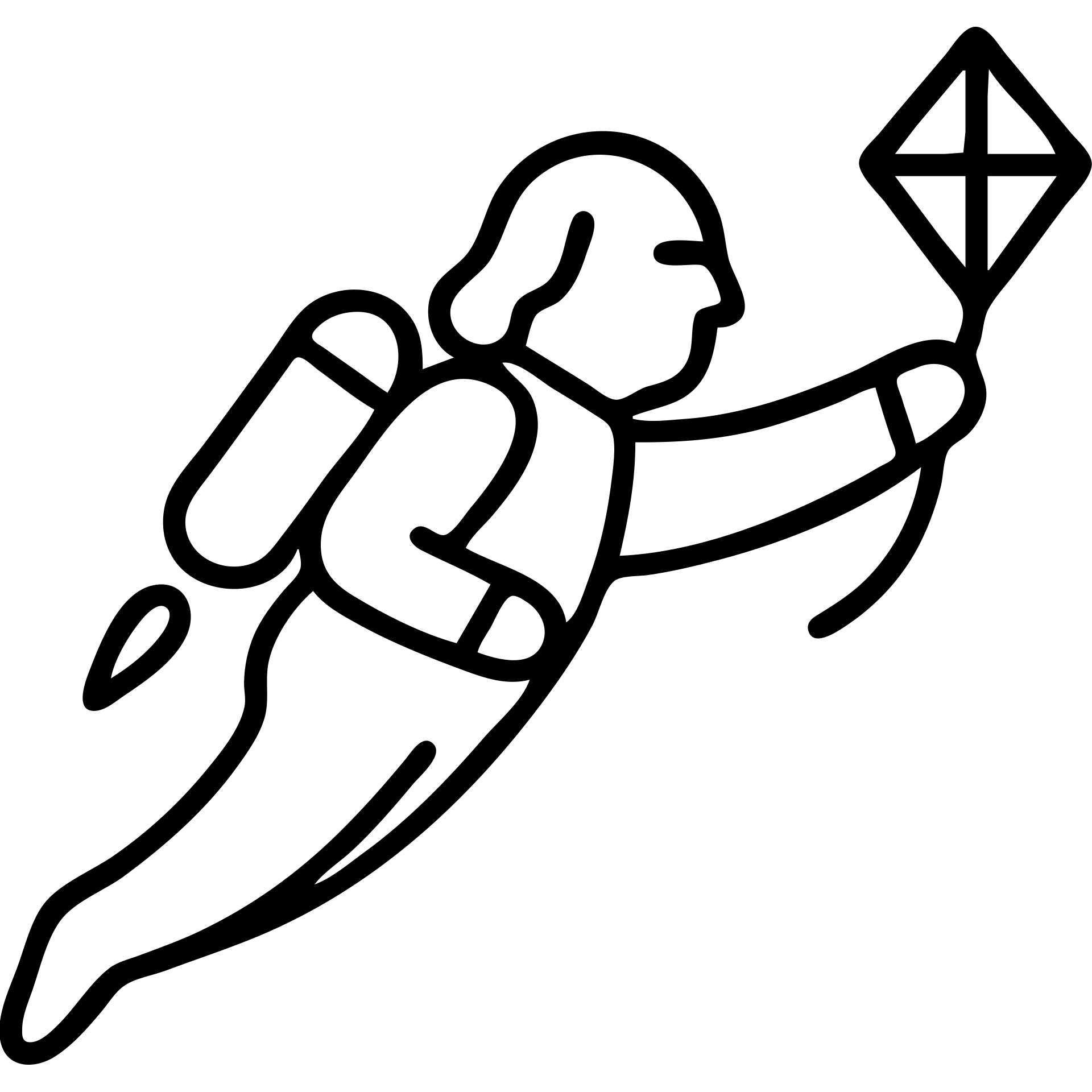 minimalist black outline icon of Ben Franklin flying with a jetpack, left hand holding a small diamond kite, right arm stretched forward as if soaring through the air, startup-vibe logo emoji