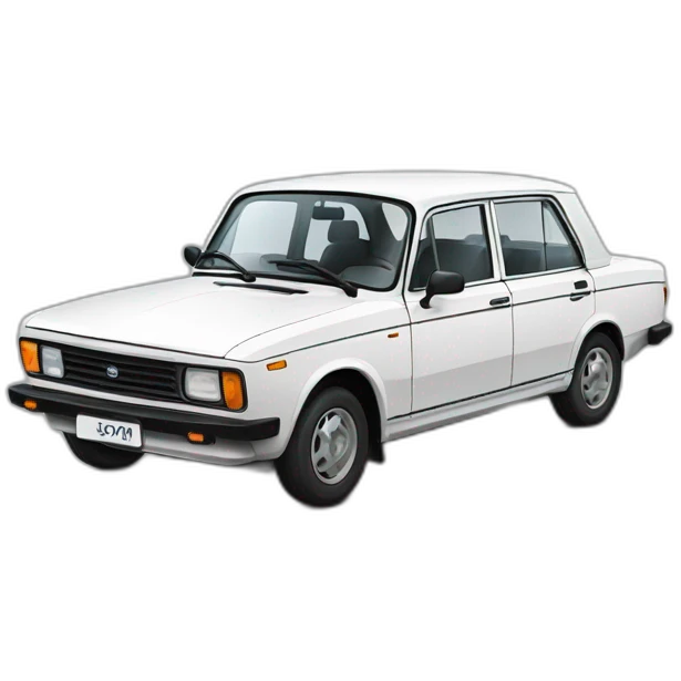White lada 2106 emoji