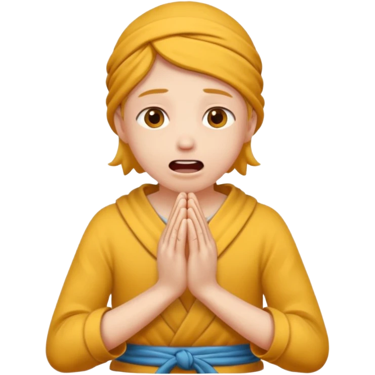 begging and pleading with clasped hands and open mouth emoji