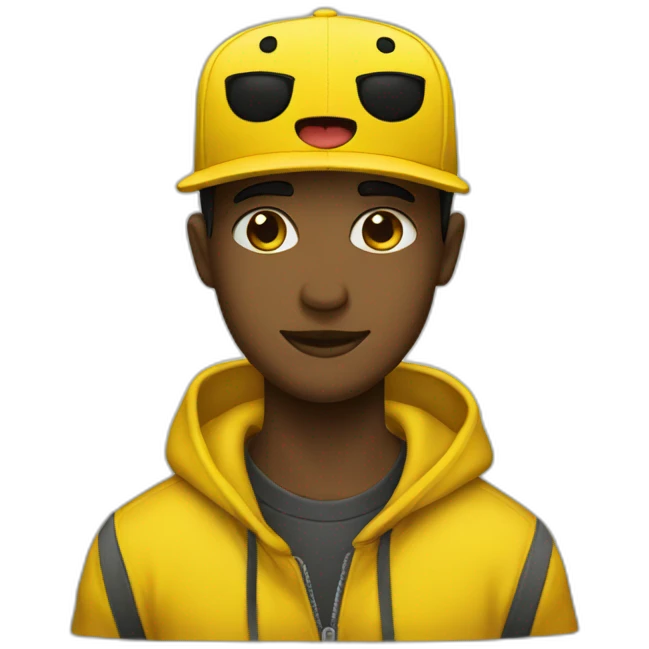 Yellow snapback cap emoji
