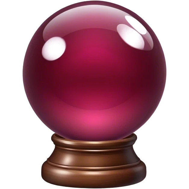 magic glass ball burgundy  emoji