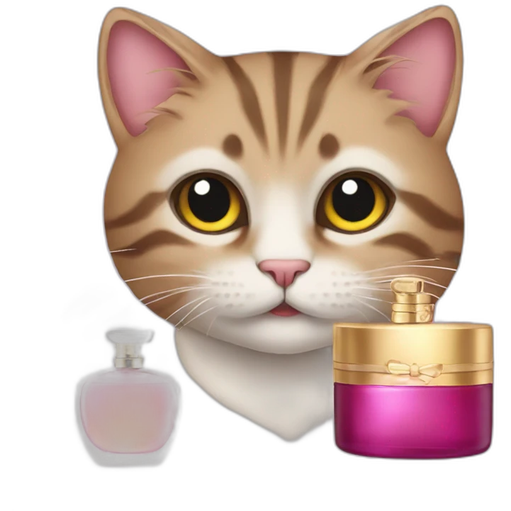 Cat with parfume emoji