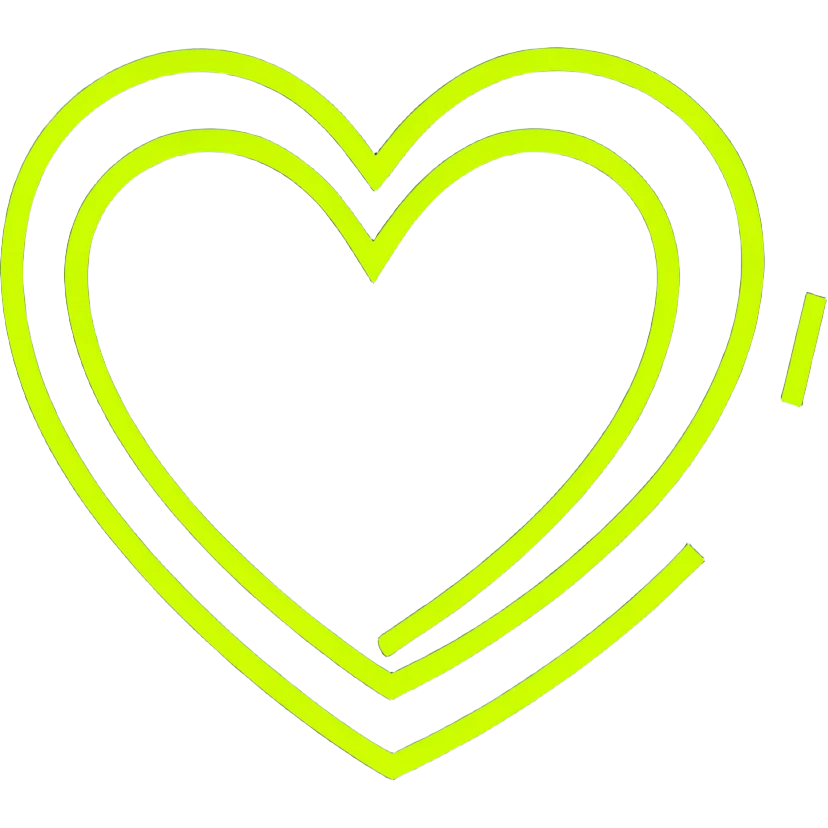 neon heart symbol emoji