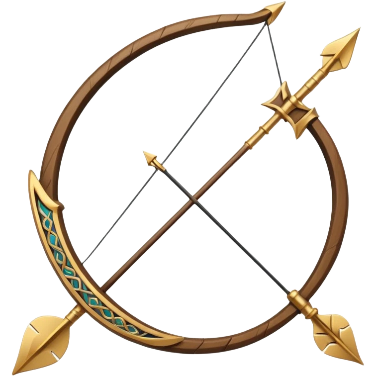 bow and arrow with letter 'A'  emoji