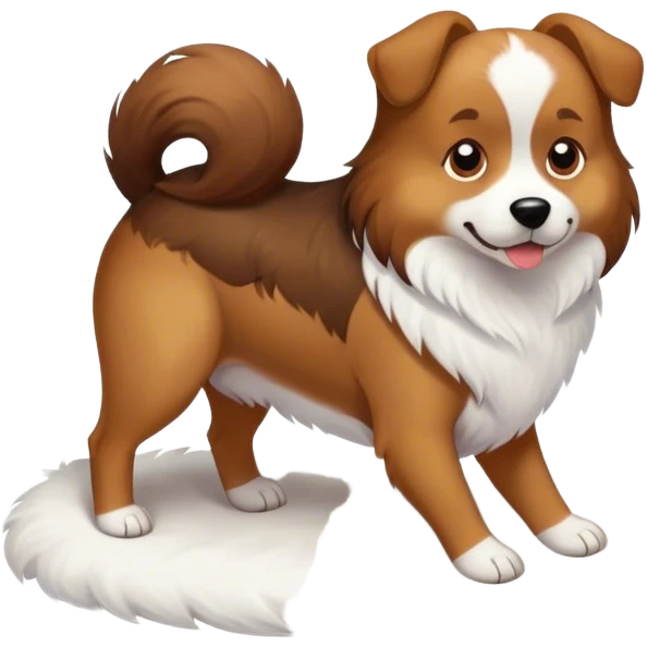 Dog on top of another dog emoji