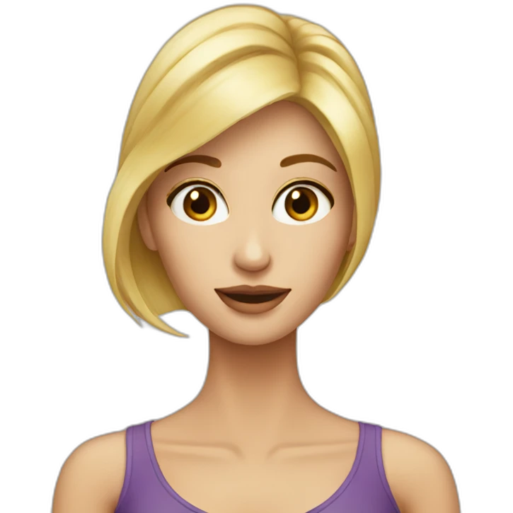 long neck blonde karen emoji