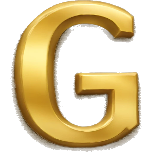 Golden Letter G emoji