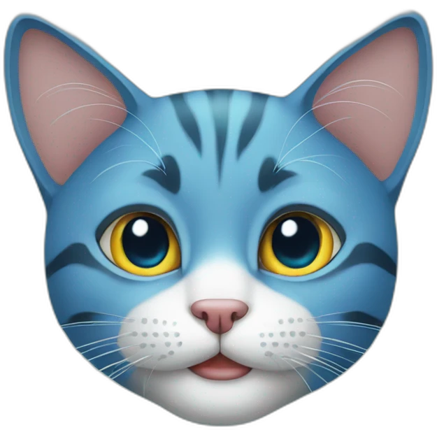cat blue emoji
