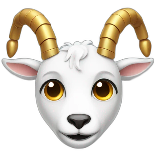 cute robot with goat horns emoji