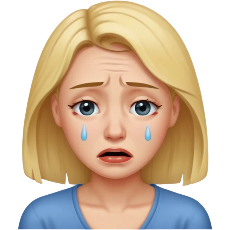 WOMAN CRYING realisim style emoji