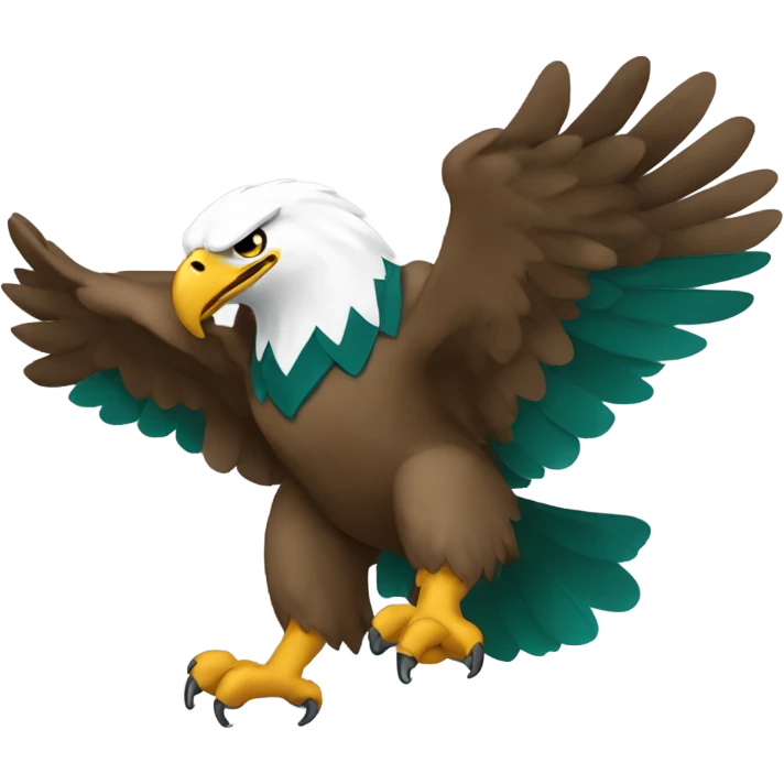 Eagle wearing a Philadelphia Eagles  emoji