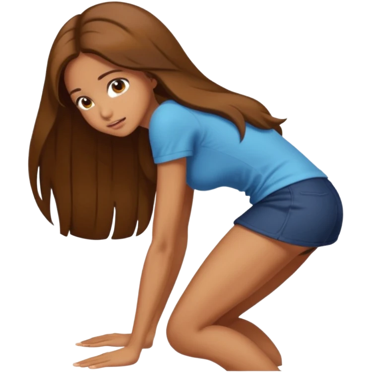Girl bending over emoji