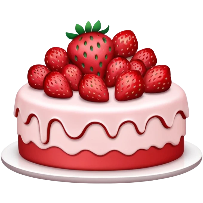 a house shaped strawberry cake emoji