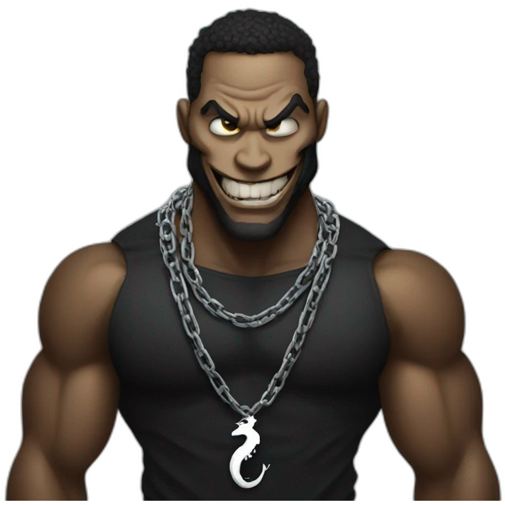 Venom wearing tshirt and some chains emoji