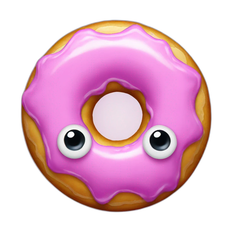 Donut avec des yeux emoji