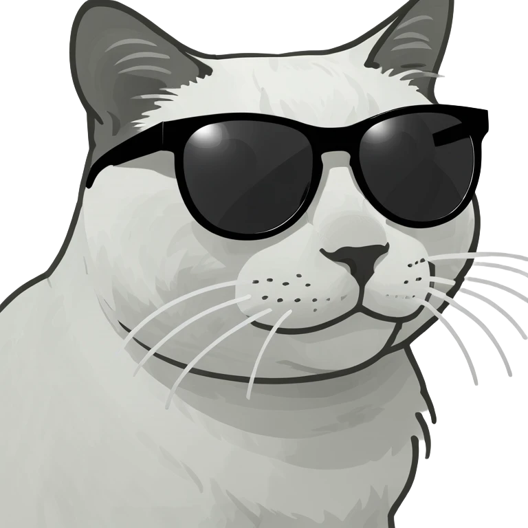 Cat with sunglasses emoji