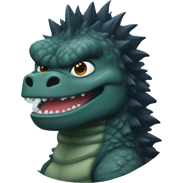 Godzilla with hair emoji