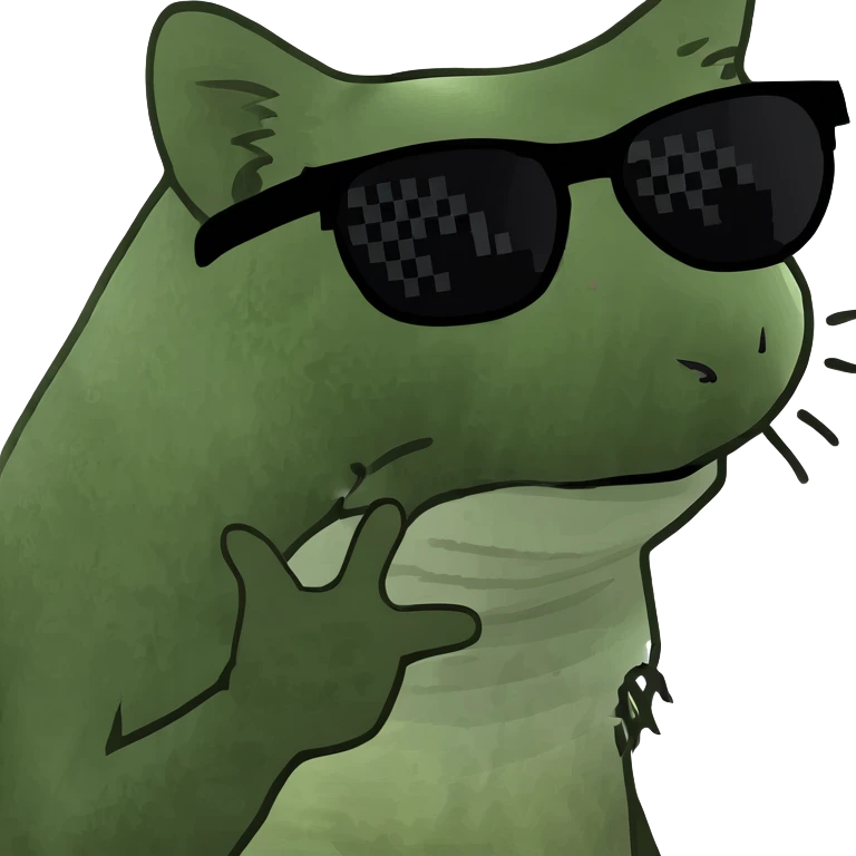 Cat with sunglasses emoji