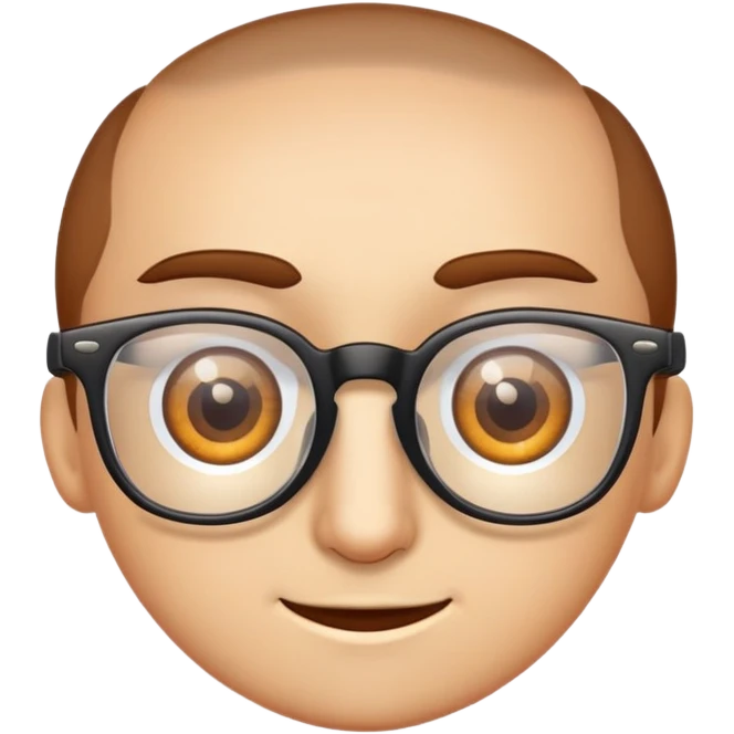 eye looking through glasses with the smirk face emoji