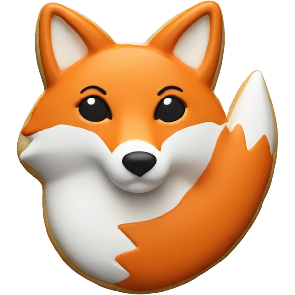 Fox heart cookie emoji