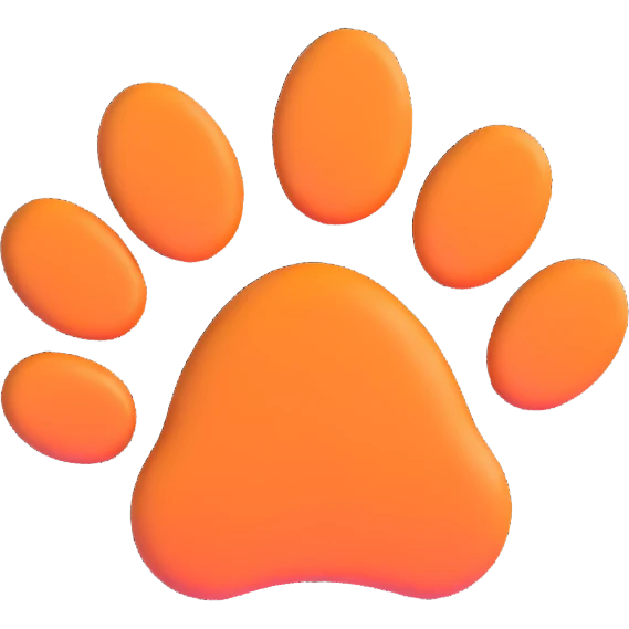 3D rendered paws emoji
