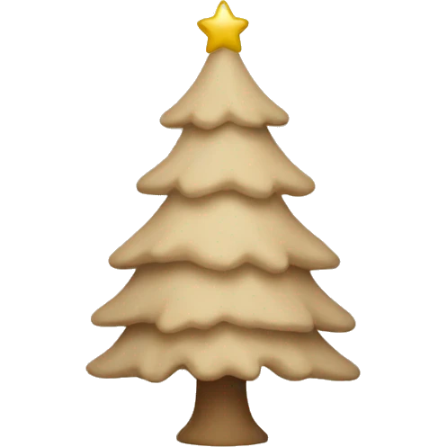 Beige christmas tree emoji