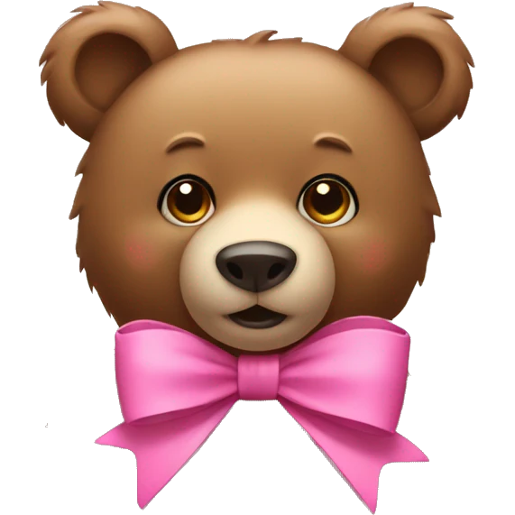 Bear with a pink bow emoji