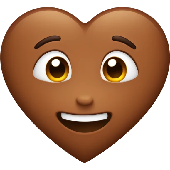 cute brown heart emoji