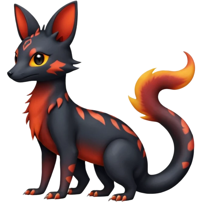 magma-gradients-colored Genet-Salandit-Umbreon-Flareon-Hybrid (Full body) emoji