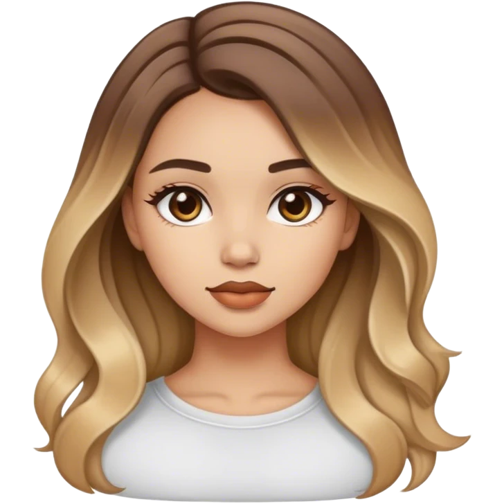 Chica con balayage  emoji