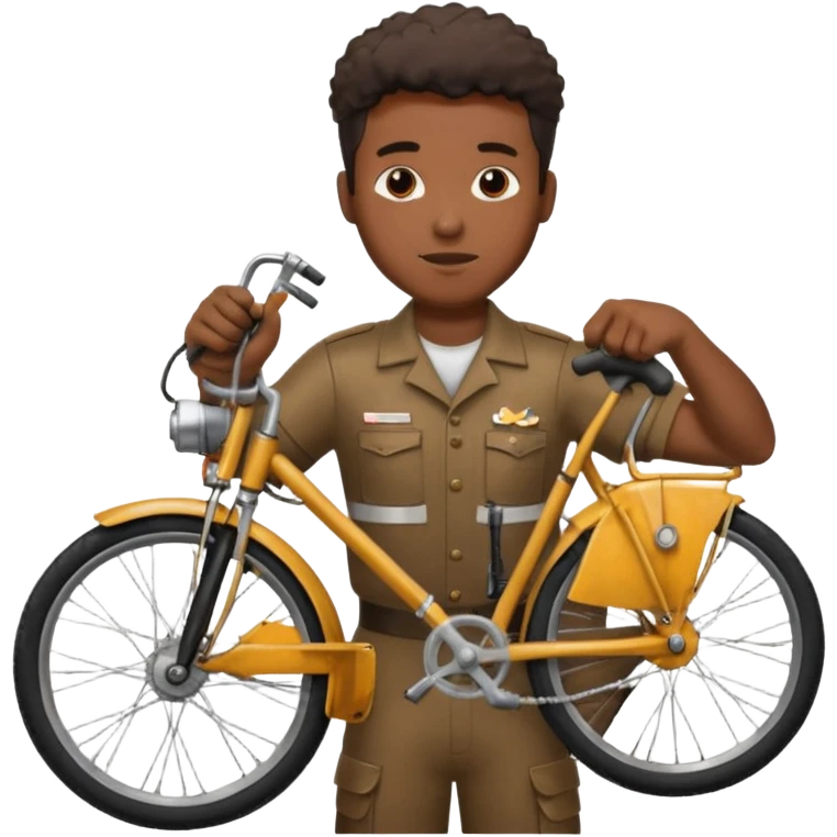 black man Bike Repair Mechanic emoji