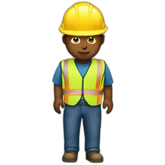 person watching road works normal clothes emoji