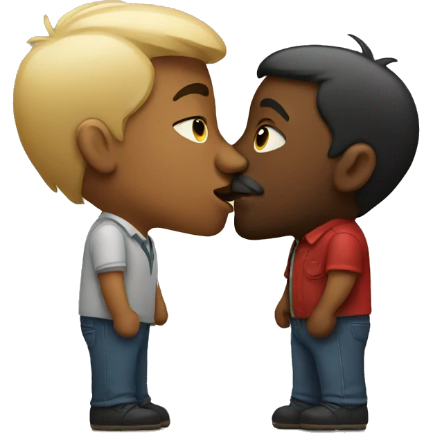 men kissing emoji