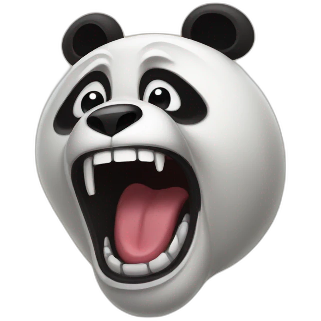 scream panda emoji
