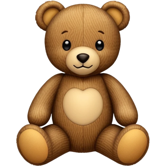 Patterned Corduroy texture ridges teddy bear emoji