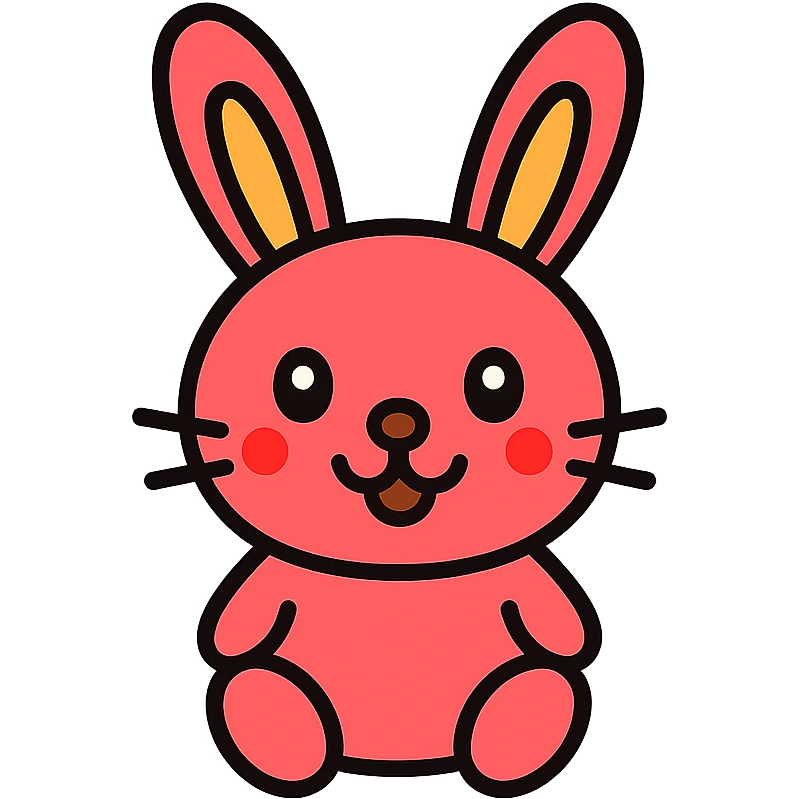 A cute and funny rabbit emoji