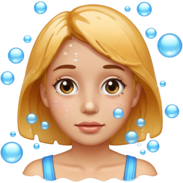 A women washing her face emoji